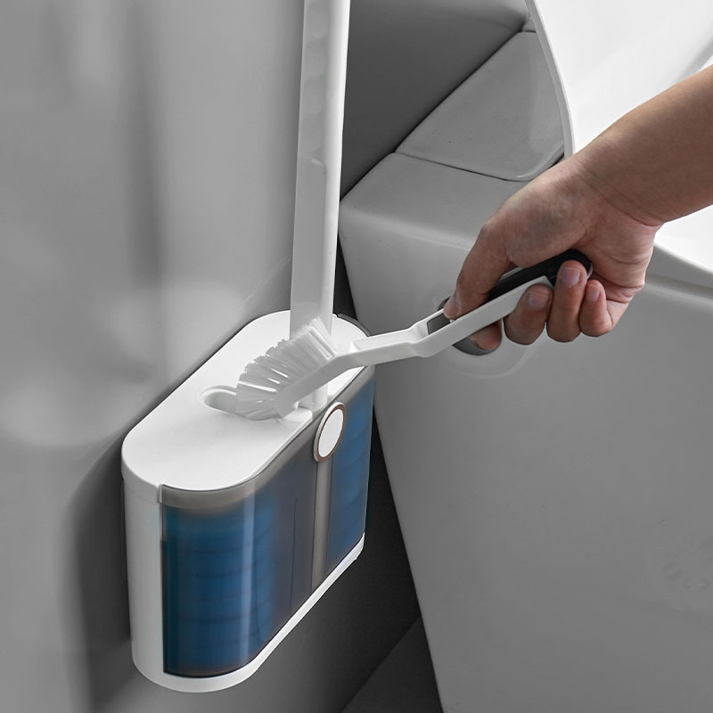 Disposable Toilet Brush with Cleaning Liquid Wall-Mounted Cleaning