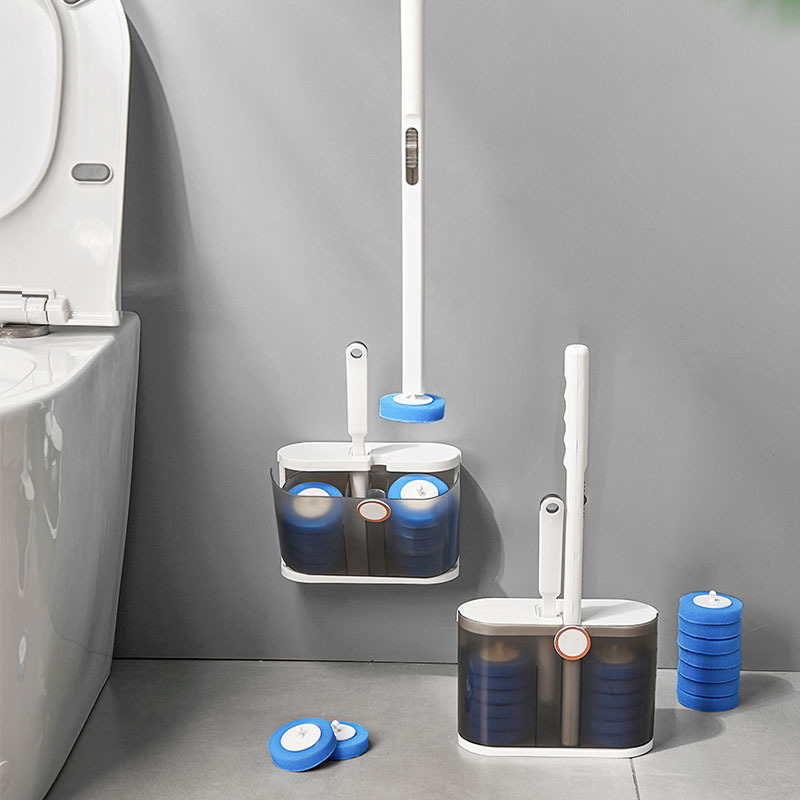 Disposable Toilet Brush with Cleaning Liquid Wall-Mounted Cleaning