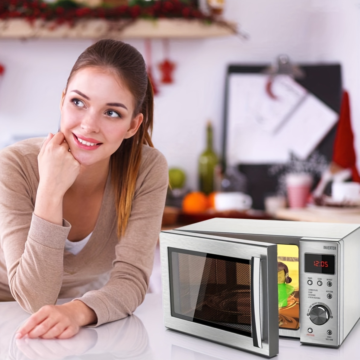 Kitchen Mama Easily Cleans Microwave Oven Steam Cleaner Useful