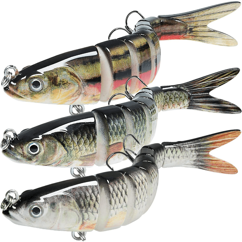Fishing Lures For Bass Trout, Multi Jointed Swimbaits Slow Sinking Bionic  Swimming Lures, Freshwater Saltwater Fishing Lures Kit