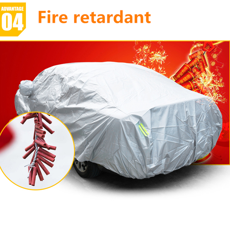 Four Seasons Universal Resistant Waterproof Outdoor Full Car Cover Aganist  Anti UV Rain Snow For Fiat