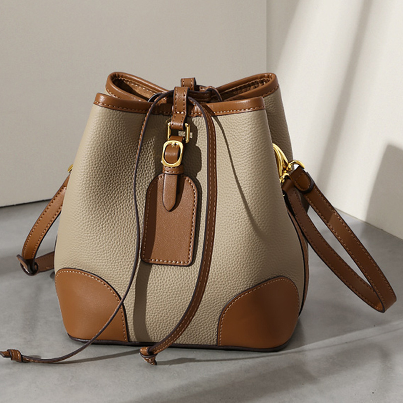 Women's Bucket Bags Female Shoulder Casual Leather For Designer 2023 Brand  Handbags Lady Pu Crossbody Drawstring Bag Purse