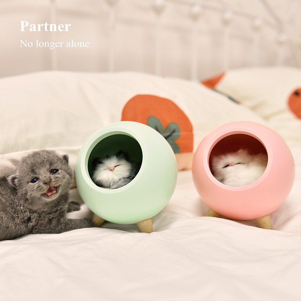 desk table lamp touch sensor dimmable cat house led night light usb rechargeable bedroom bedside lamp for children baby gift details 2