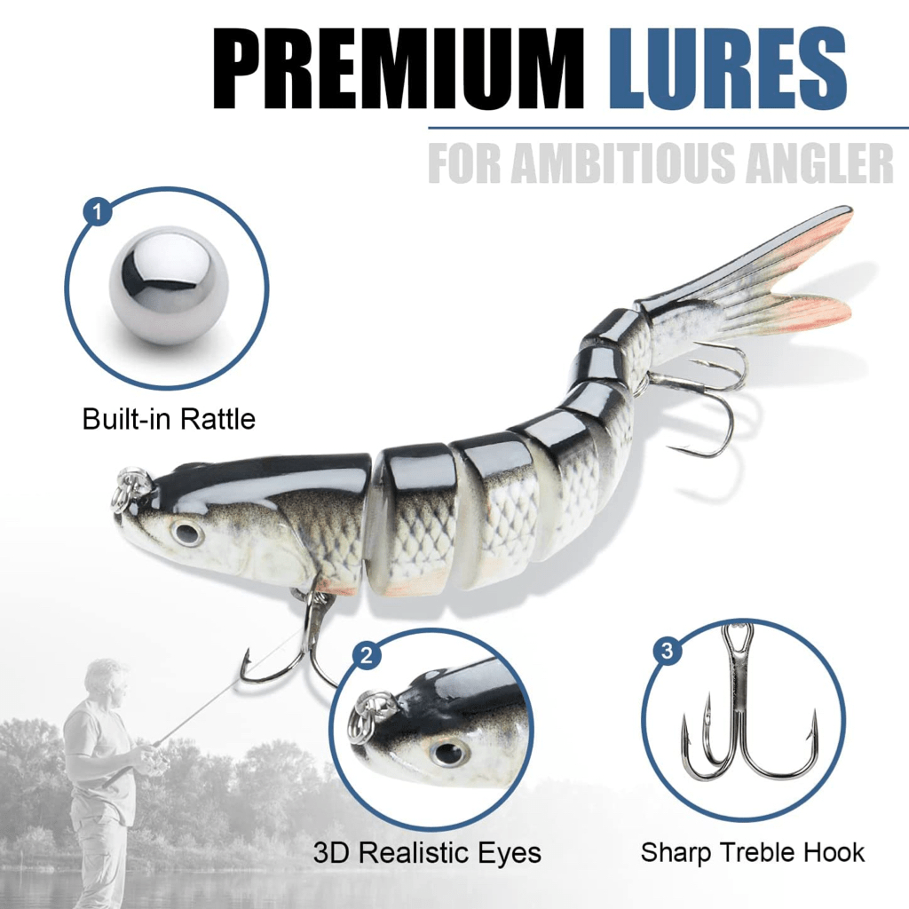 Bionic Swimming Lures: Catch Bass, Trout & Saltwater Fish with  Multi-Jointed Lures!
