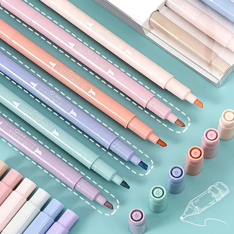 Glitter Highlighters Color Pens Macaron Color Glitter Pen - Temu