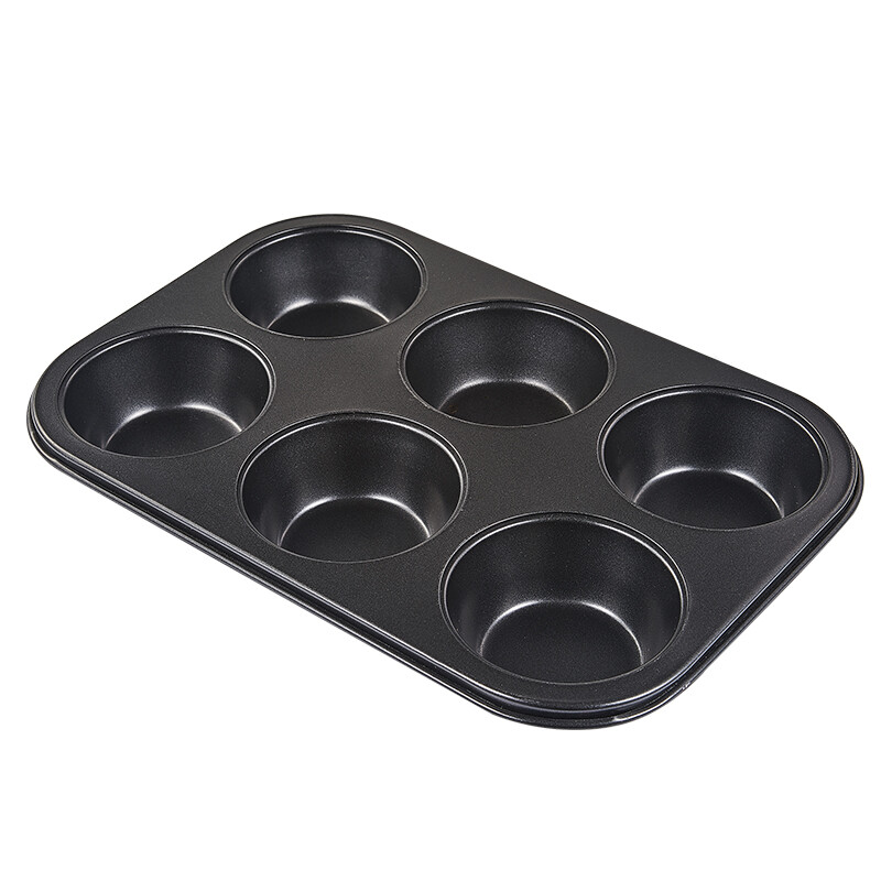 1pc, Teglia Per Muffin (10,2''x7,2''), Teglia Per Cupcake Antiaderente In  Acciaio Al Titanio, Stampo Per Budino A 6 Cavità, Utensili Da Forno, Gadget