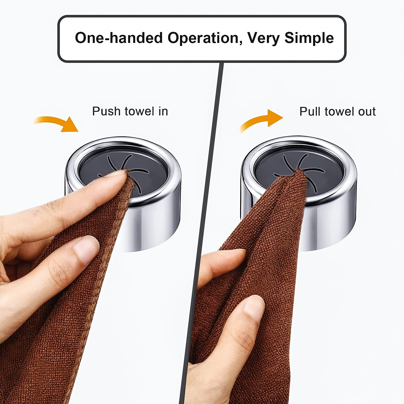 wall mount kitchen paper towel holder self   no drill design plastic dispenser for towels cloths wraps Product details 0