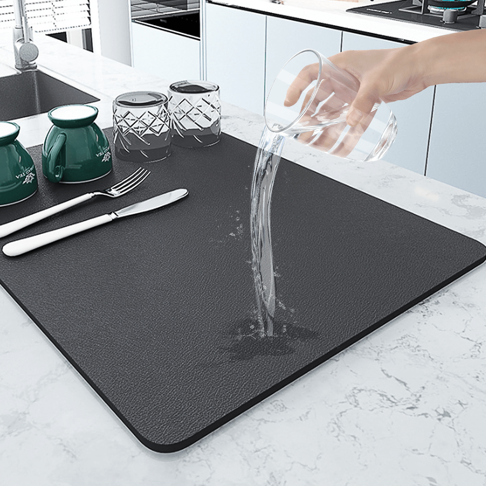 Technology Cloth Drain Pad Rubber Dish Drying Mat Super Absorbent