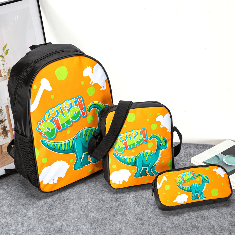 3 pezzi bambini calcio motivo Zaino , Porta pranzo , Astuccio Set adatto  per viaggiare & campeggio con regolabile tracolla