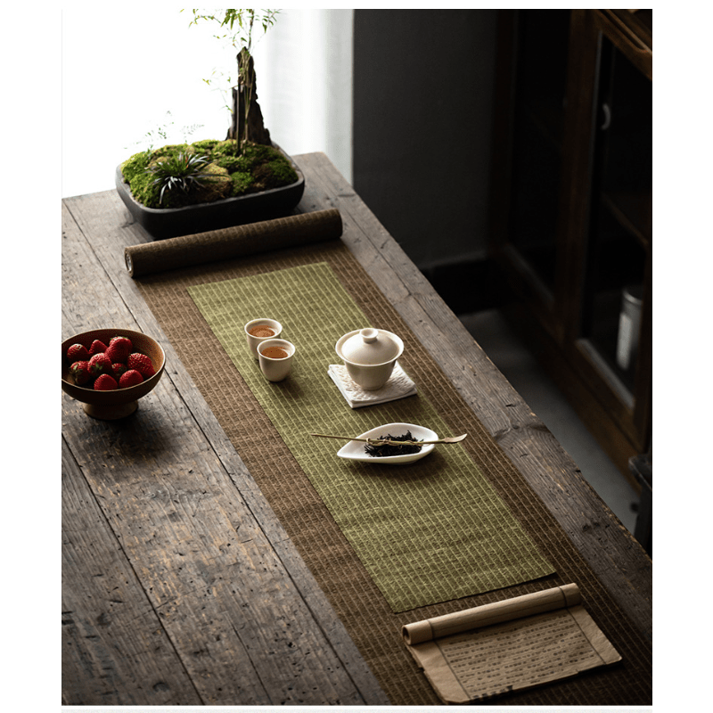 Bamboo Table Runner Tea Mat, Bamboo Mat Dining Table