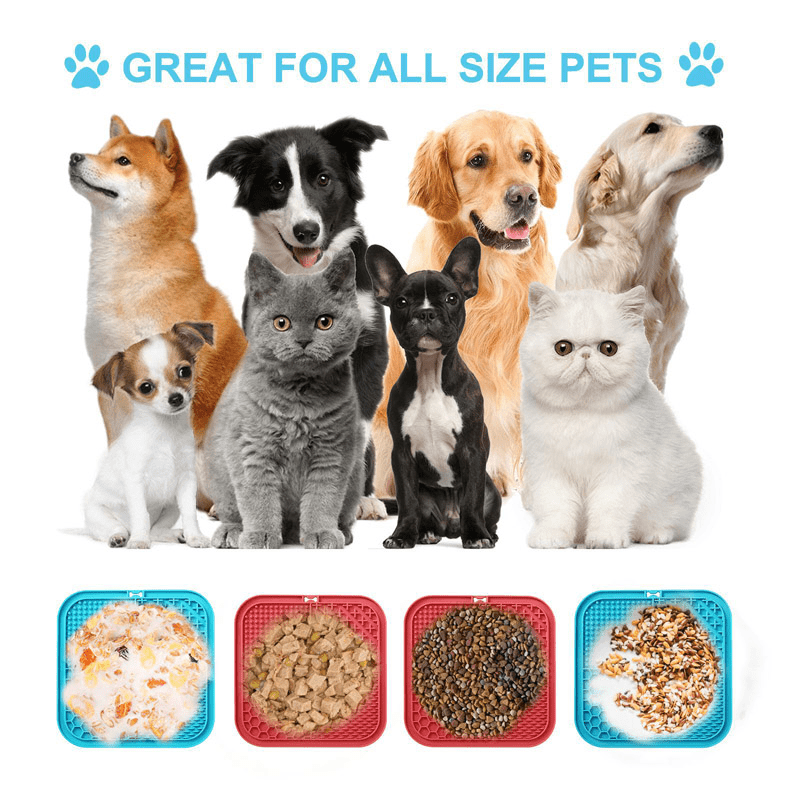 Pet Lick Silicone Mat For Dogs Pet Slow Food Plate Dog Bathing Distraction  Silicone Dog Sucker Food Training Dog Feeder Supplies - Temu
