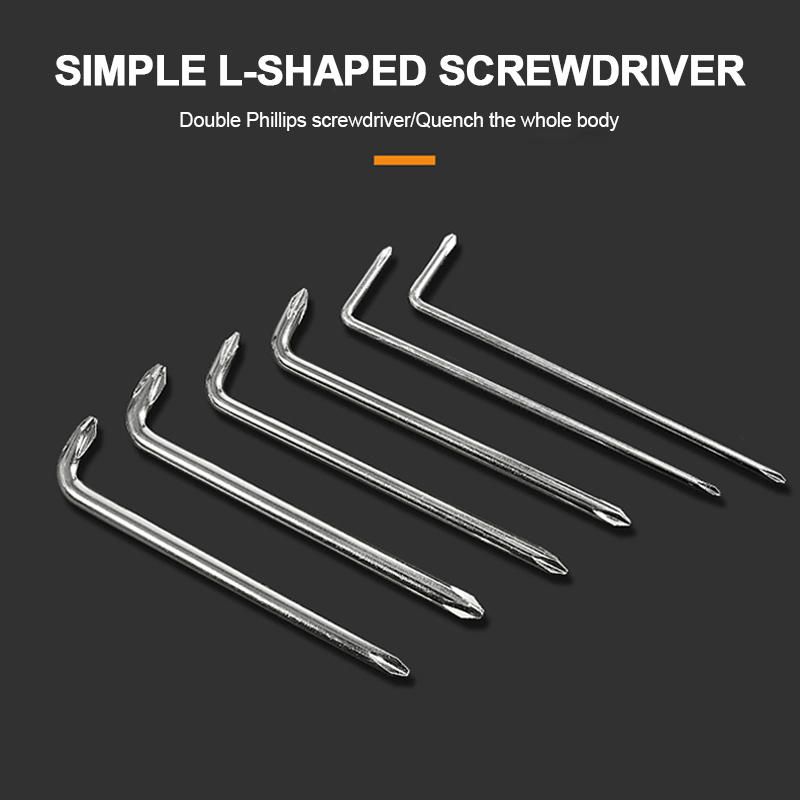 5pcs Z-Type Screwdriver, L-Shaped 90-Degree Right-Angle Elbow Bend  Screwdriver, Phillips/Slotted Magnetic Short Screwdriver