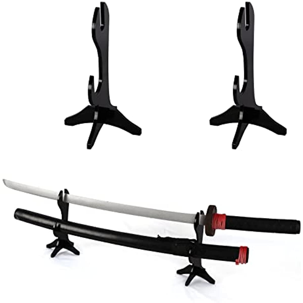 One Tier Samurai Katana Wakizashi Sword Display Stand Solid