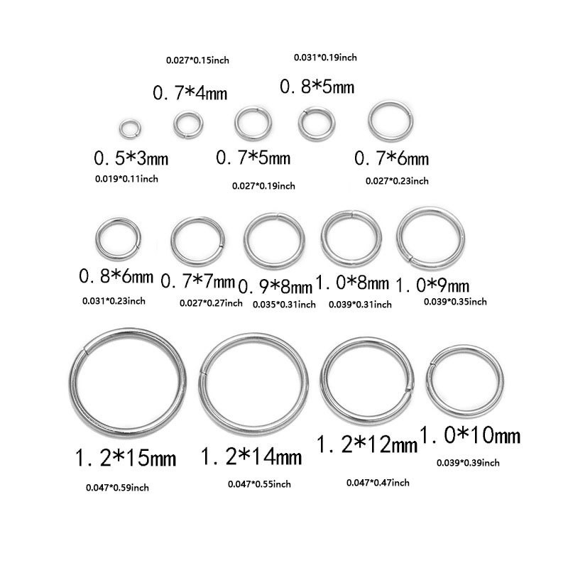 Diy Stainless Steel Connective Jump Rings Split Ring Perfect - Temu