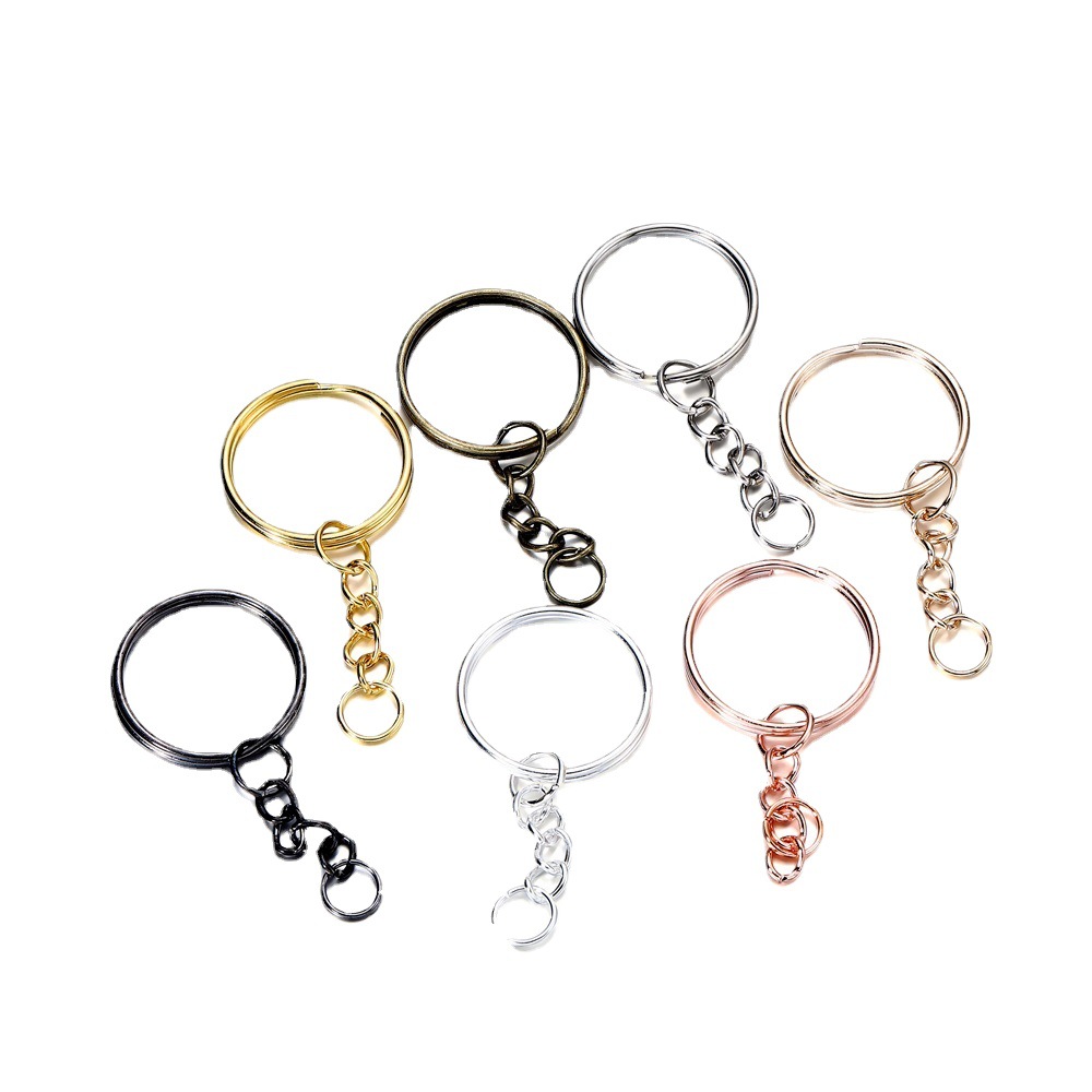  Mandala Crafts Metal Key Rings for Keychains - Round Silver  Keychain Rings for Crafts - Split Key Ring Set Bulk Keyrings for Car Keys  Home
