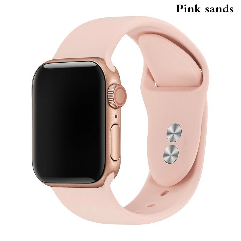 Apple Watch, Soft Silicone Pink Strap