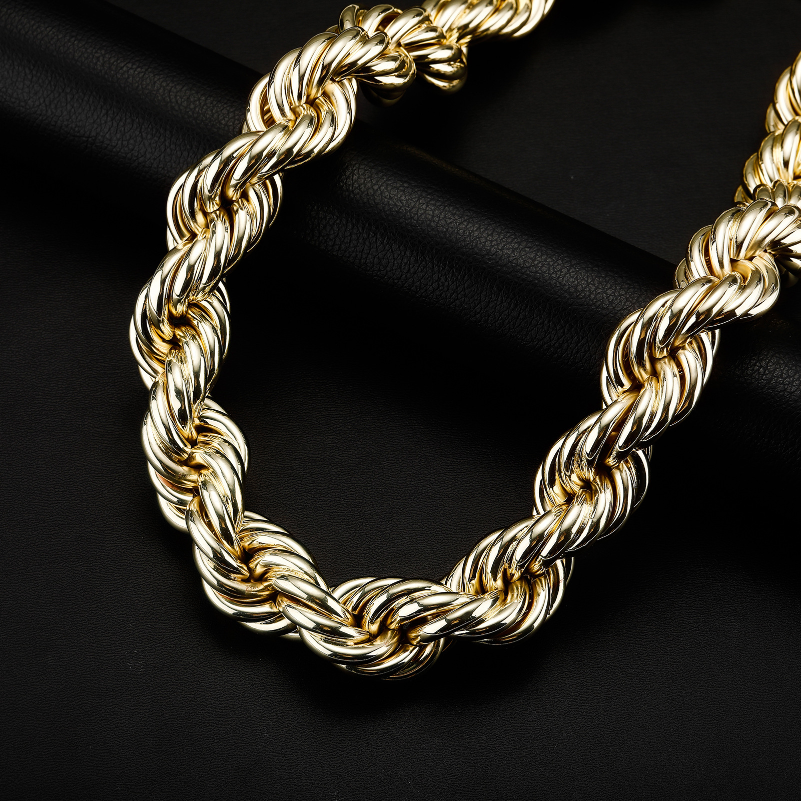 Gorgeous Gold plated Big Drill Hair Rope With Diamonds - Temu