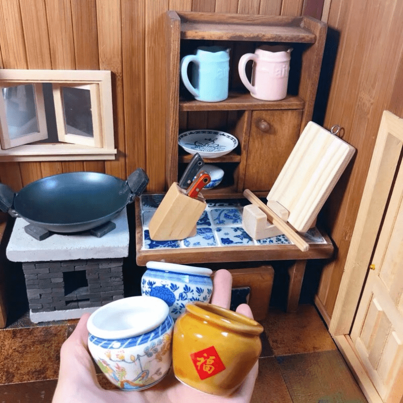 miniature cooking kitchen set 
