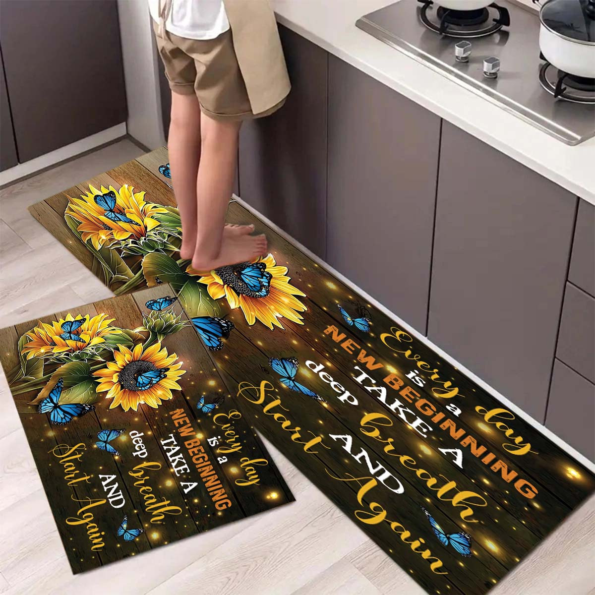 Sunflower Printed Car Floor Mats Automotive Floor Mats Non - Temu