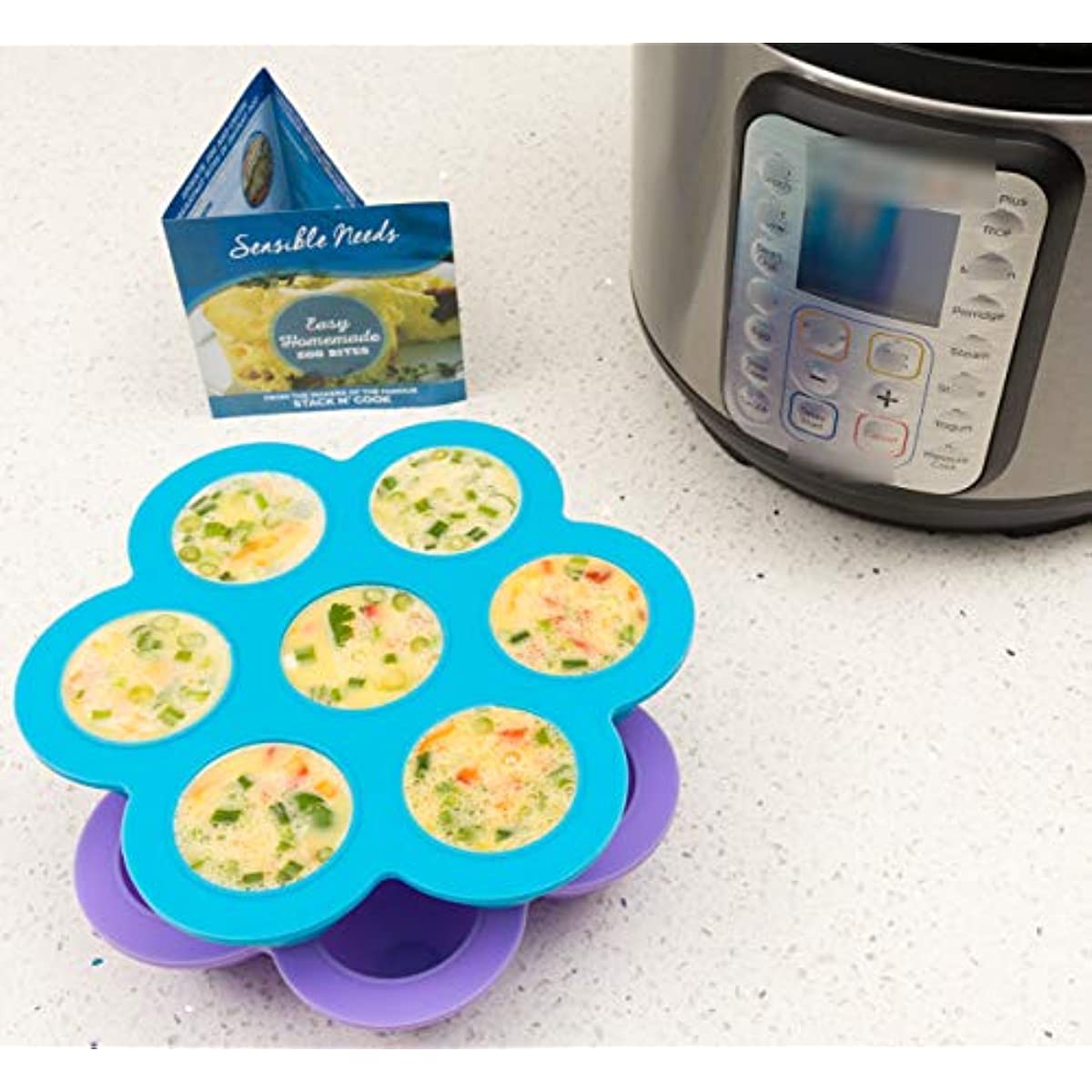 2pcs Air Fryer Silicone Egg Moules pour les morsures d’œufs, Muffin