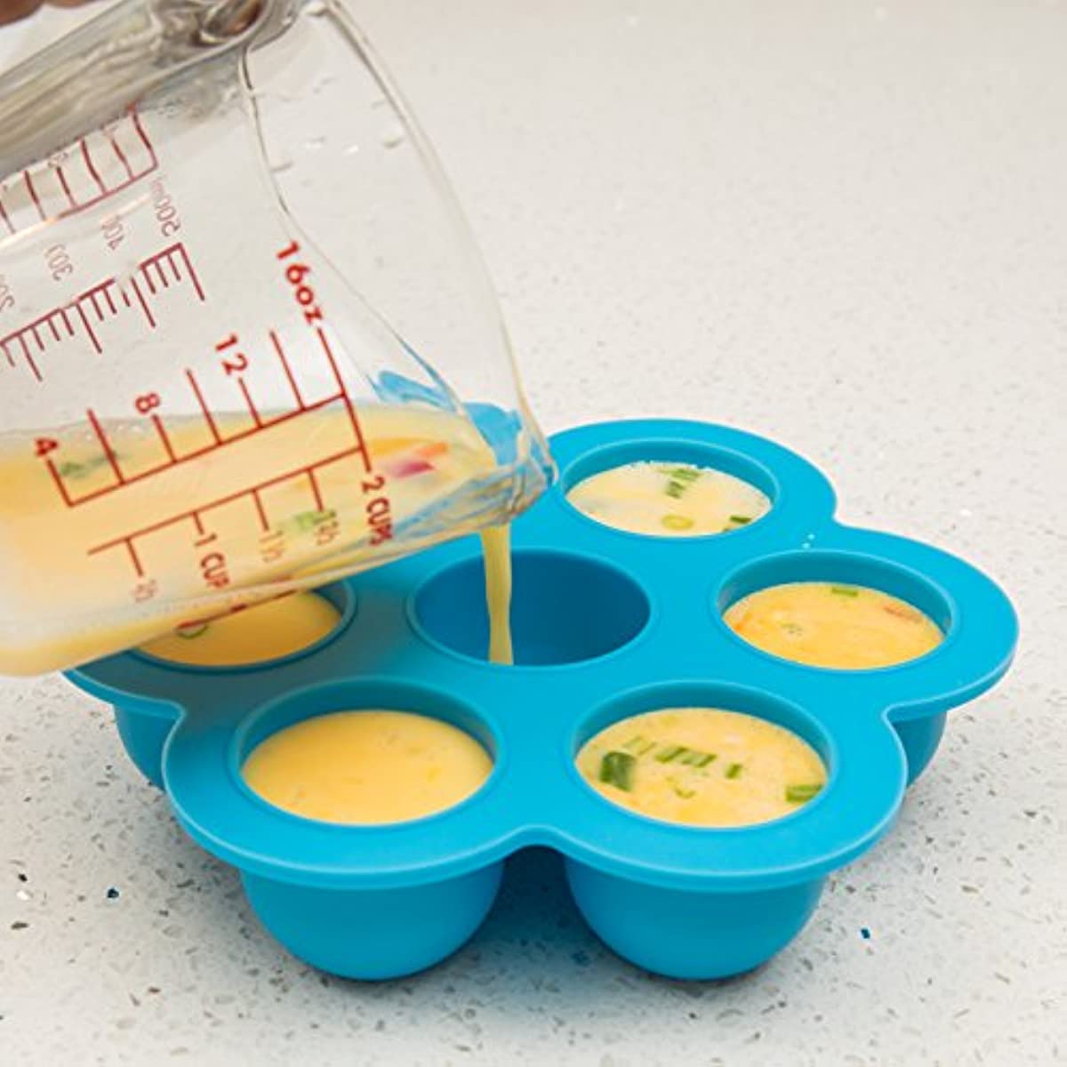 2pcs Air Fryer Silicone Egg Moules pour les morsures d’œufs, Muffin