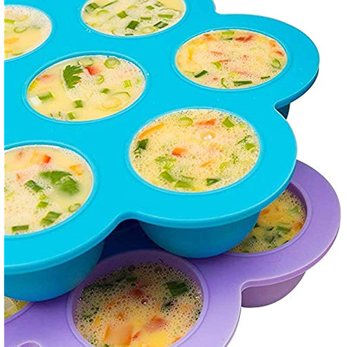 Egg Bites Molds for Instant Pot Accessories, Freezer Ice Cube Trays  Silicone Food Storage Containers with Lid, 5,6,8 qt Pressure Cooker