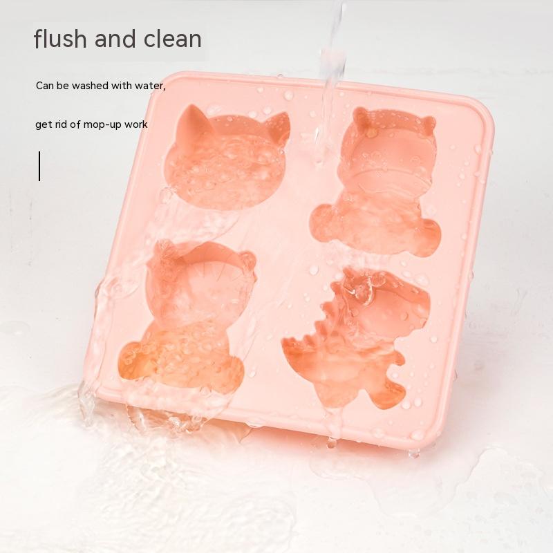 Cartoon Animals Ice Cream Mold Silicone Ice Cube Tray - Temu