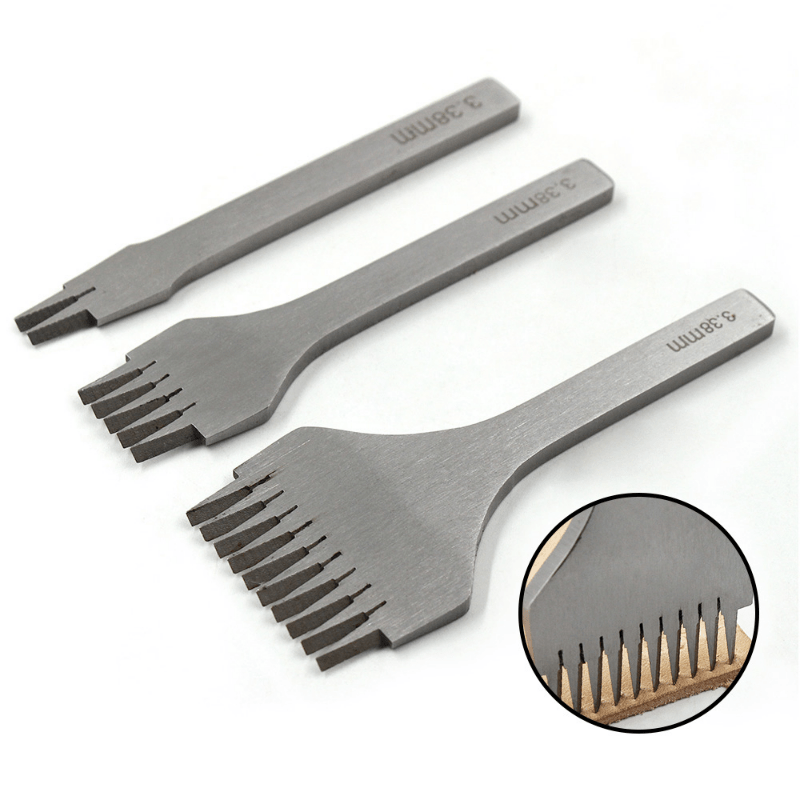 3/4/5/6mm Espacement Poinçon Outil Pour Cuir Poinçons Outil Laçage Couture  Couture Bricolage Cuir Artisanat Outils 1/2/4/6 Broches - Temu Belgium