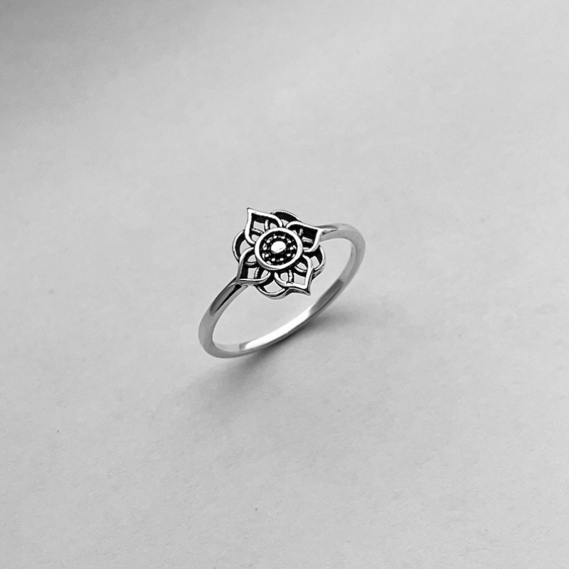 Boho Style Ring Romantisk Datura Design Silverpläterad - Temu Sweden