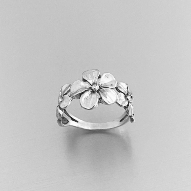 

Cute Flower Ring Silver Plated Match Daily Outfits Dainty Birthday/ Holliday Gift Wish Her As Happy As Flowers