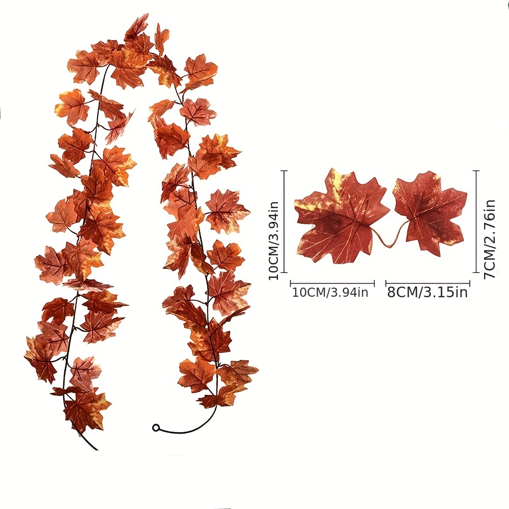 RECUTMS Fall Maple Leaf Garland Hanging Black Fall Leaves Vine Artificial  Autumn Garland Halloween Thanksgiving Decor for Home (Black)