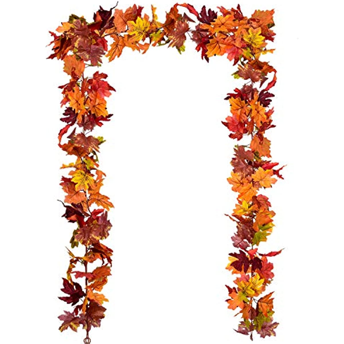 

1 Pack Fall Garland Maple Leaf, Hanging Vine Garland Artificial Autumn Foliage Garland Thanksgiving Decor For Home Wedding Fireplace Party Christmas Supplies