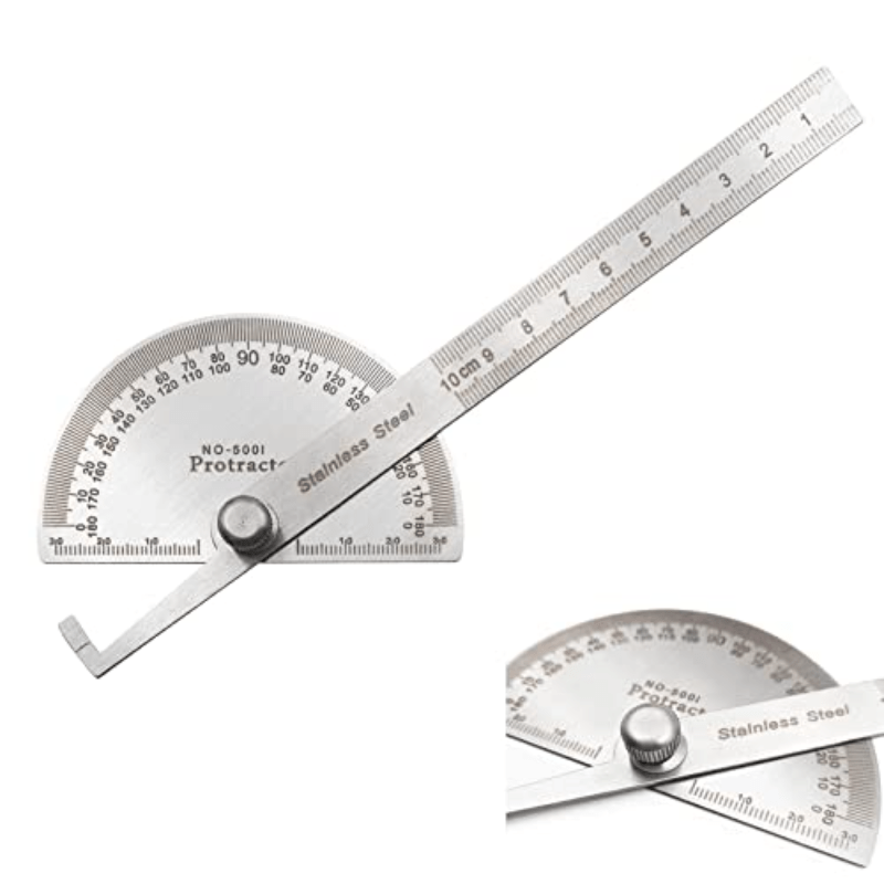 Angle Protractor Stainless Steel Angle Ruler Finder 0 180 - Temu
