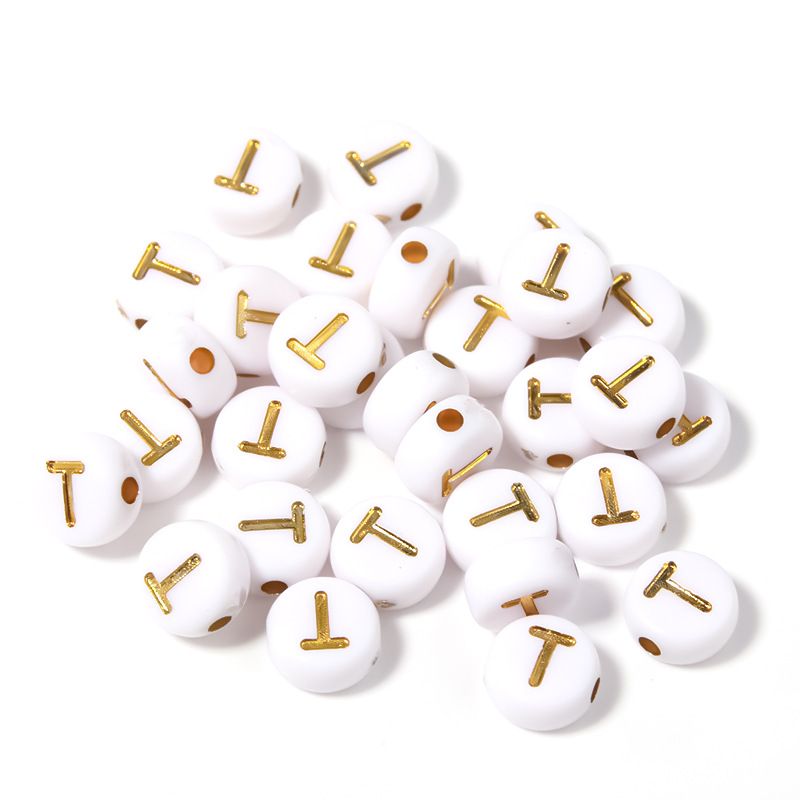 Acrylic Alphabet Beads R~z Silver White Color 26 Letter - Temu