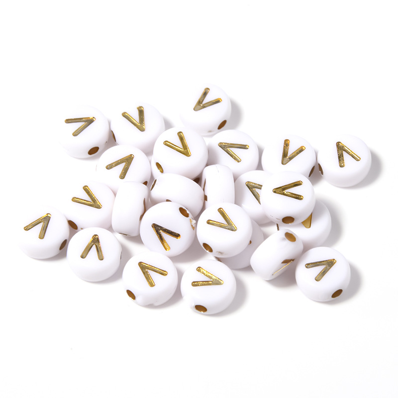 Acrylic Alphabet Beads R~z Silver White Color 26 Letter - Temu