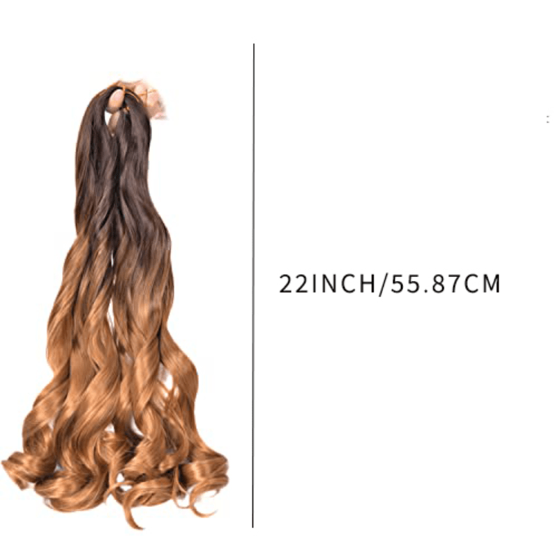 French Curly Braiding Hair,24 Inch #T4/30 Loose Wavy 8 Pack Bouncy French  Curl Braiding Hair Extensions 75g/Pack Synthetic Crochet Hair Extensions