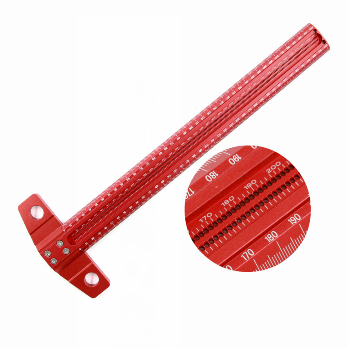 Aluminum Alloy Precision Marking T ruler Woodworking Hole - Temu