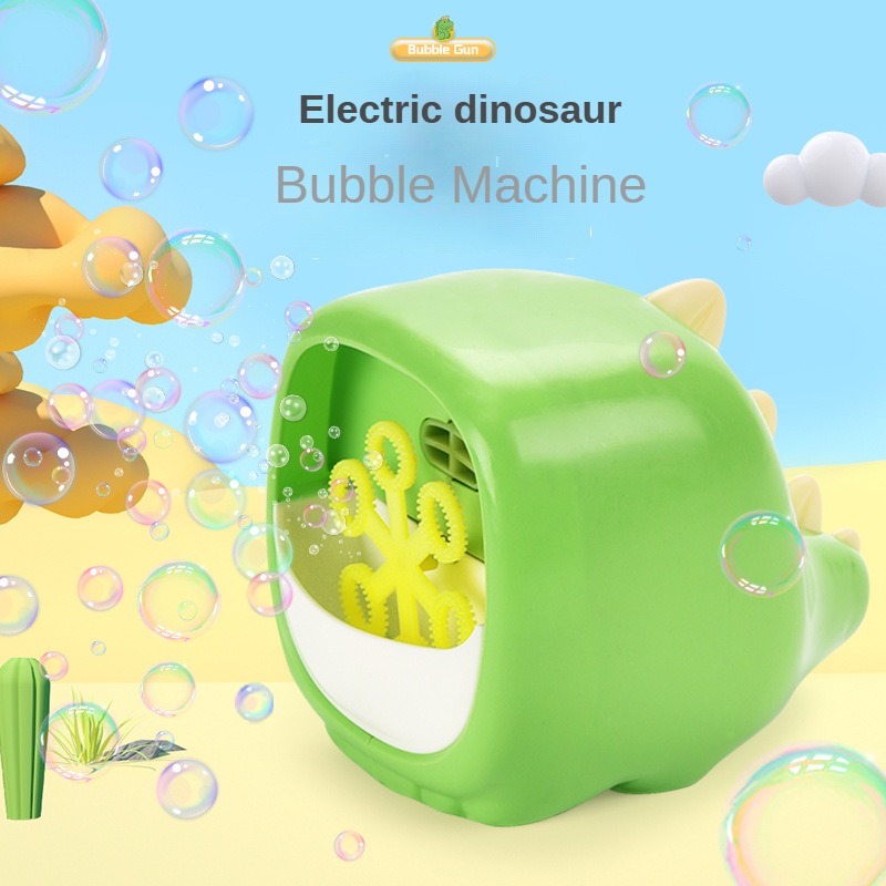 Electric Dinosaur Colorful Bubble Machine With Music - Toy Company