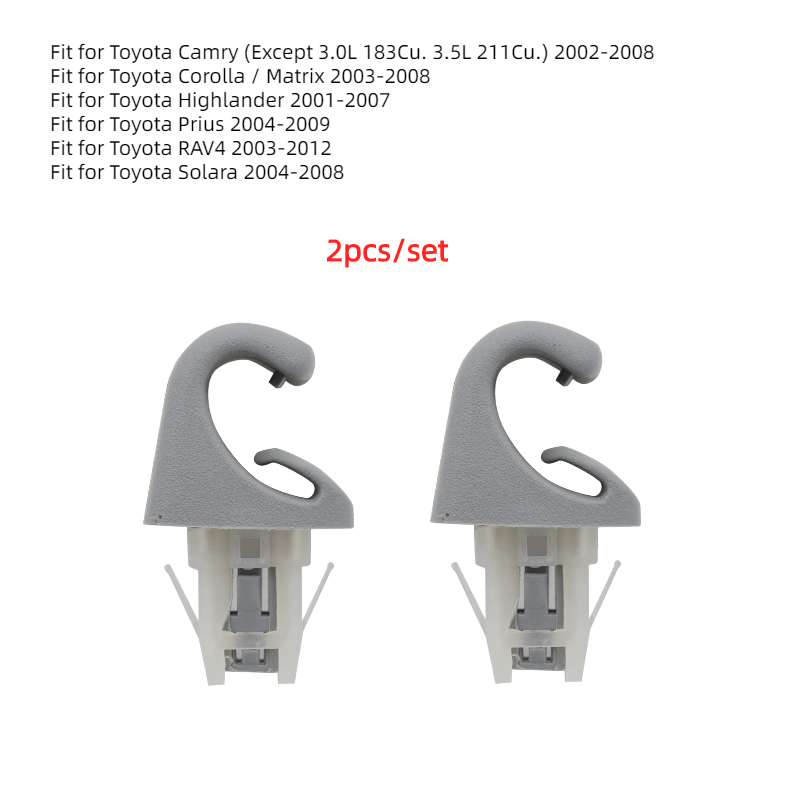 2 Clips De Fixation Pour Pare-Soleil Toyota - Compatible Camry, Corolla, RAV4, Prius, Highlander (2001-2012)
