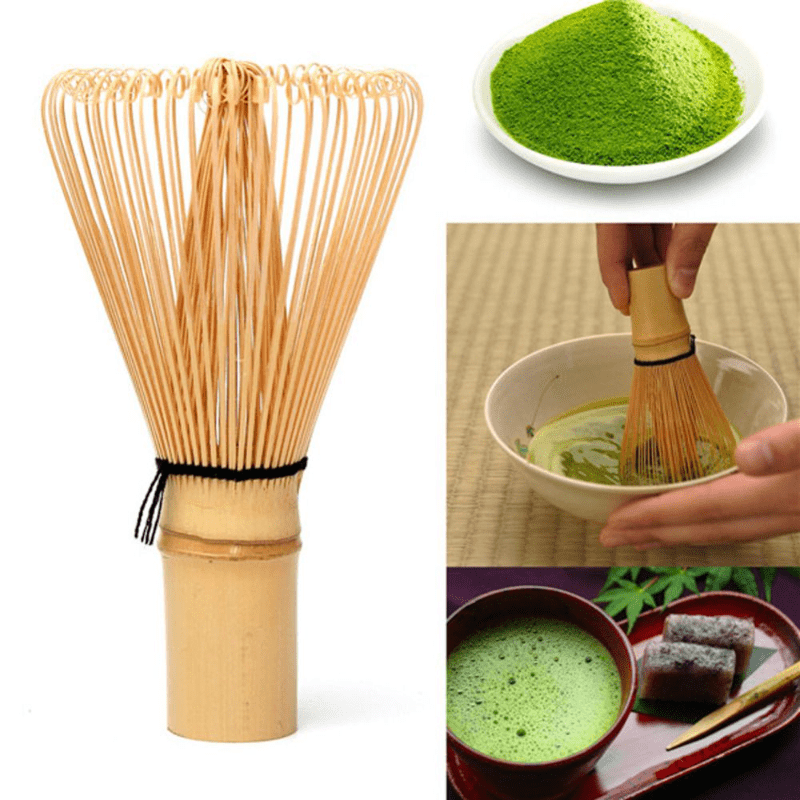 Batidor de bambú y té matcha