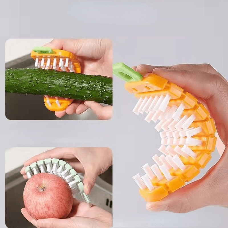 Bendable Multifunctional Fruit And Vegetable Cleaning Brush - Temu