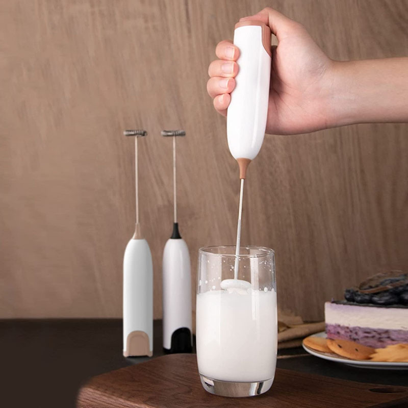 Espumador de leche eléctrico de mano, máquina de espuma fácil y rápida,  mezclador a pilas, batidor de leche para café, latte, capuchino, chocolate