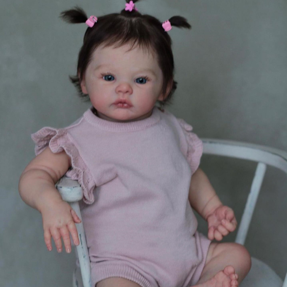 BZDOLL 48cm 19inch Soft Silicone Reborn Doll With Realistic Appearance,  Visible Veins, 3D Skin And Cloth Body - Ideal Baby Toy For Girls Dress Up