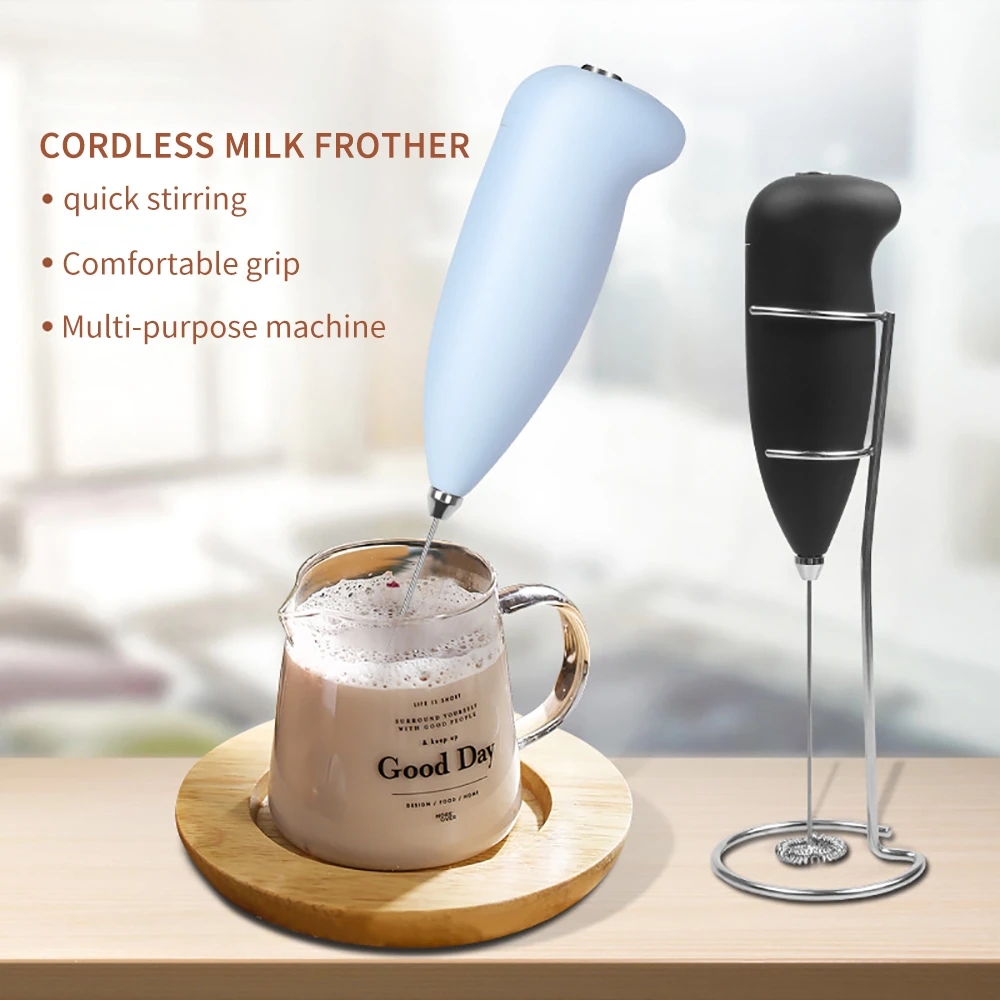 Milk Frother Handheld Electric Milk Frother Home Mixing Machine Small  Cordless Battery Egg Beater Milk Frother