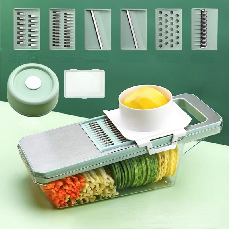 Vegetable Chopper, Multifunctional Fruit Slicer, Manual Food Grater, Vegetable  Slicer, Cutter With Container And Hand Guard, Onion Mincer Chopper,  Household Potato Shredder, Peeler, Kitchen Gadgets, Back To School Supplies  - Temu