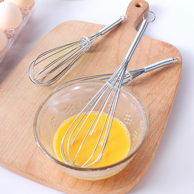 Stainless Steel Whisk Spring Whisk Mini Hand Mixer Cooking Kitchen Baking  Tools