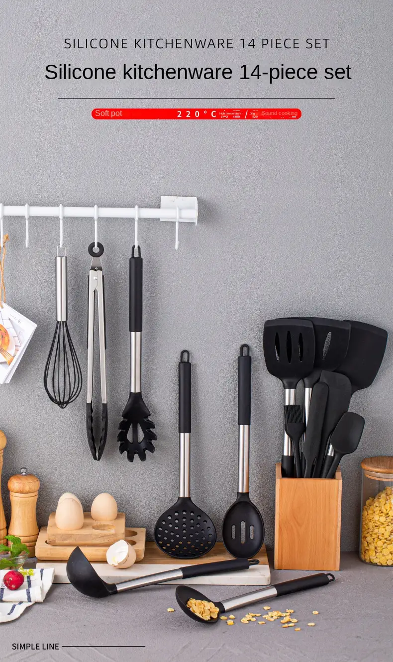 Kitchen Utensils Including Spatula Ladle Whisk Tong - Temu