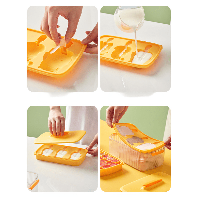 Congélation Bébé Food Rangement Nourriture en Silicone, Bac à