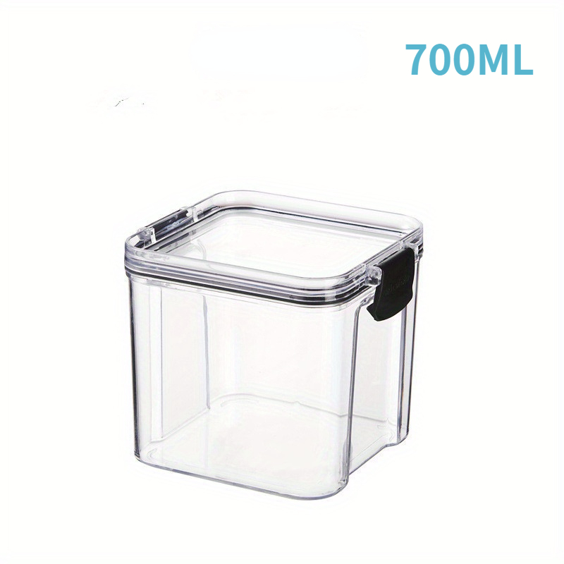 Airtight Cereal Container Clear Food Storage Box Organizer, Fresh 700ml 