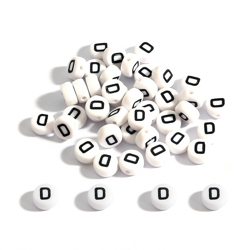 Adwzy Pack of 1400 Letter Beads Spacers 7 x 4 mm Letters A-Z Heart
